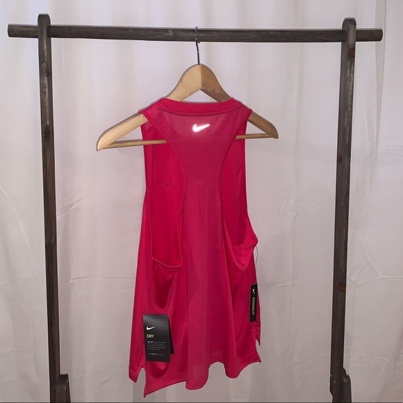 Nike Running Dri-Fit Razorback Tank Top in Pink - Picture 2 of 7